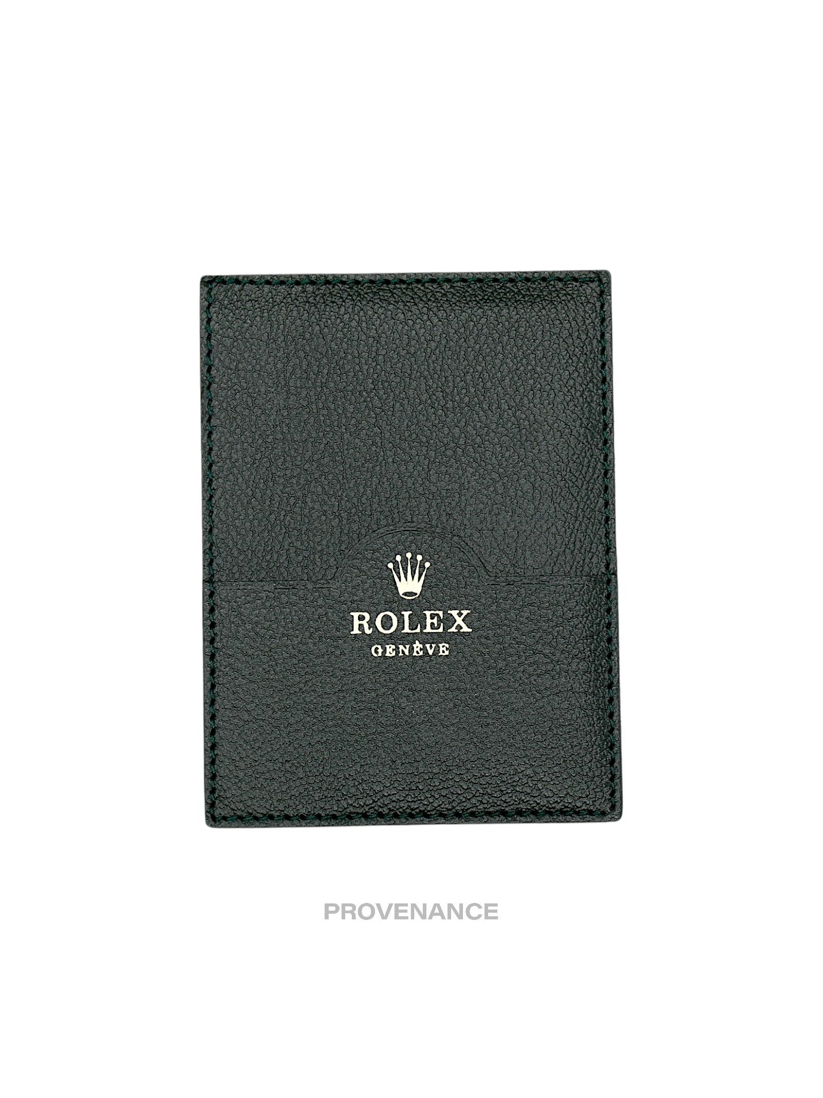 Rolex Card Holder Wallet  Green Leather